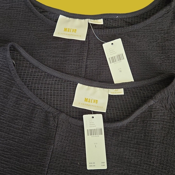 Anthropologie Black Textured Top - Picture 6 of 6